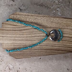 Southwestern Sterling Turquoise Necklace